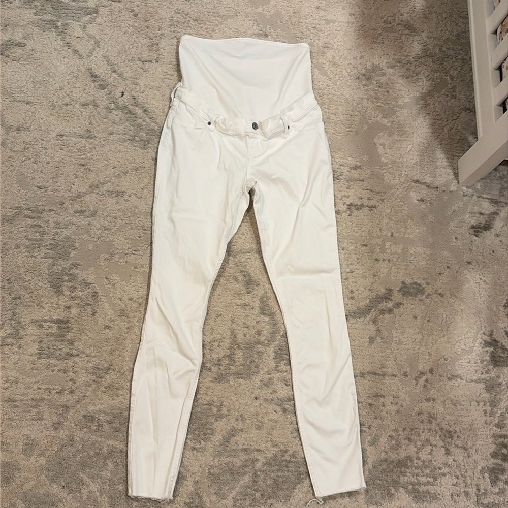 Abercrombie Maternity White Jeggings